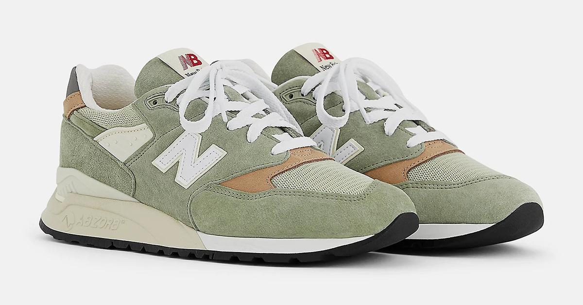 Neuer New Balance 998 Made In USA im Olive Leaf Colorway ab